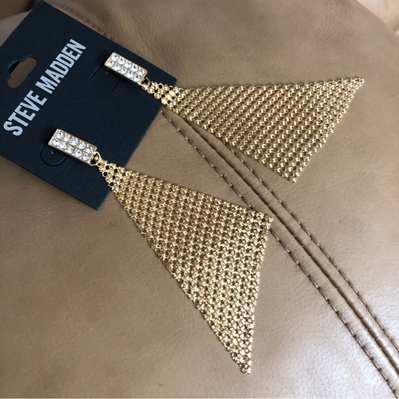 Steve Madden Rhinestone Drop Earrings - Picture 12 of 16